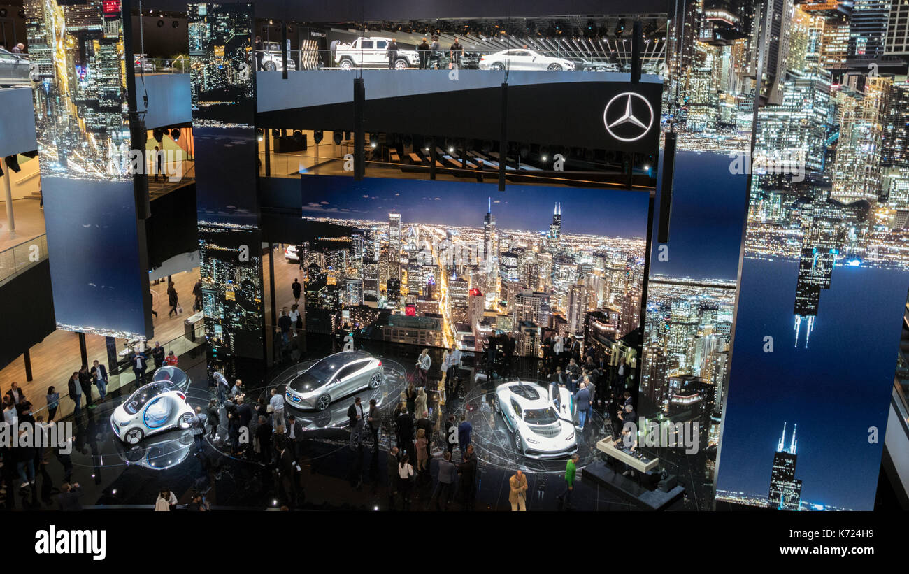 Frankfurt, Germany. 13th Sep, 2017. Mercedes Benz Festival Hall at the Frankfurt  IAA Motor Show 2017. Credit: JLBvdWOLF/Alamy Live News Stock Photo - Alamy