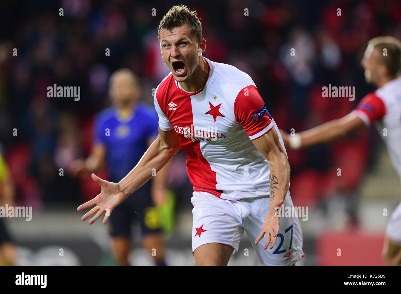 Coat of arms FC Slavia Prague (Praha), football club from the Czech  Republic Stock Photo - Alamy