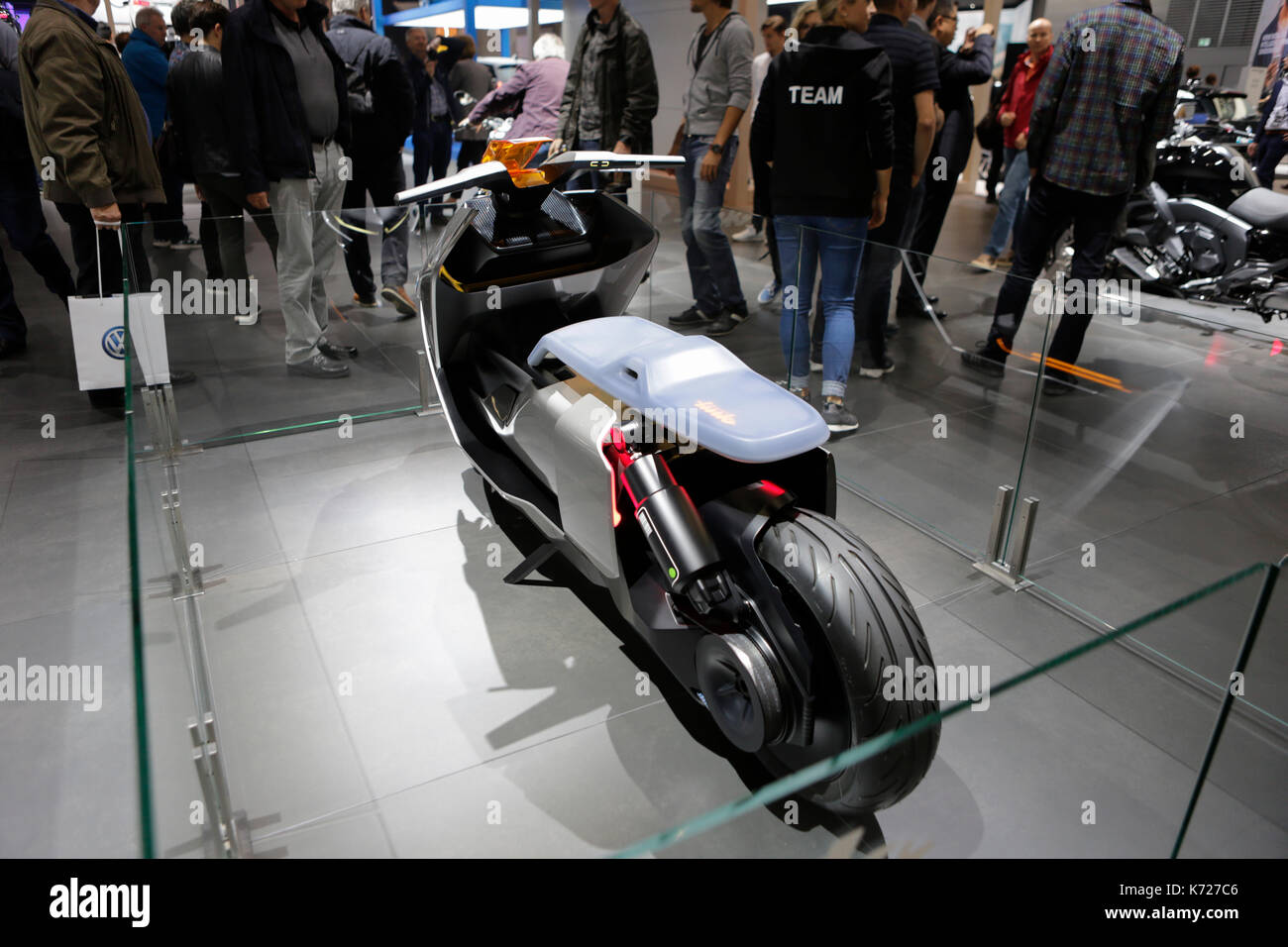 Frankfurt, Germany. 14th September 2017. The German car manufacturer BMW  presented the BMW Motorrad Concept Link at the 67. IAA. The 67.  Internationale Automobil-Ausstellung (IAA) opened in Frankfurt for trade  visitors. It