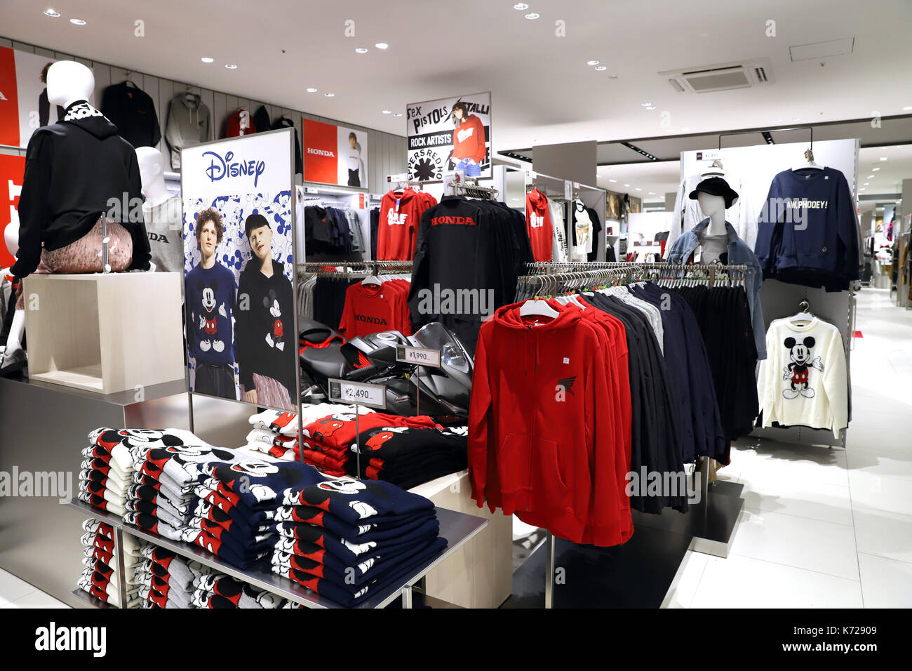 Yokohama, Japan. 14th Sep, 2017. Japanese fast fashion chain GU