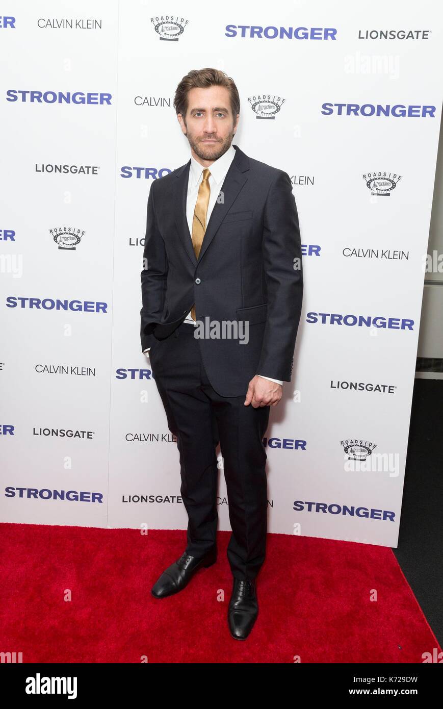 New York, NY, USA. 14th Sep, 2017. Jake Gyllenhaal at arrivals for