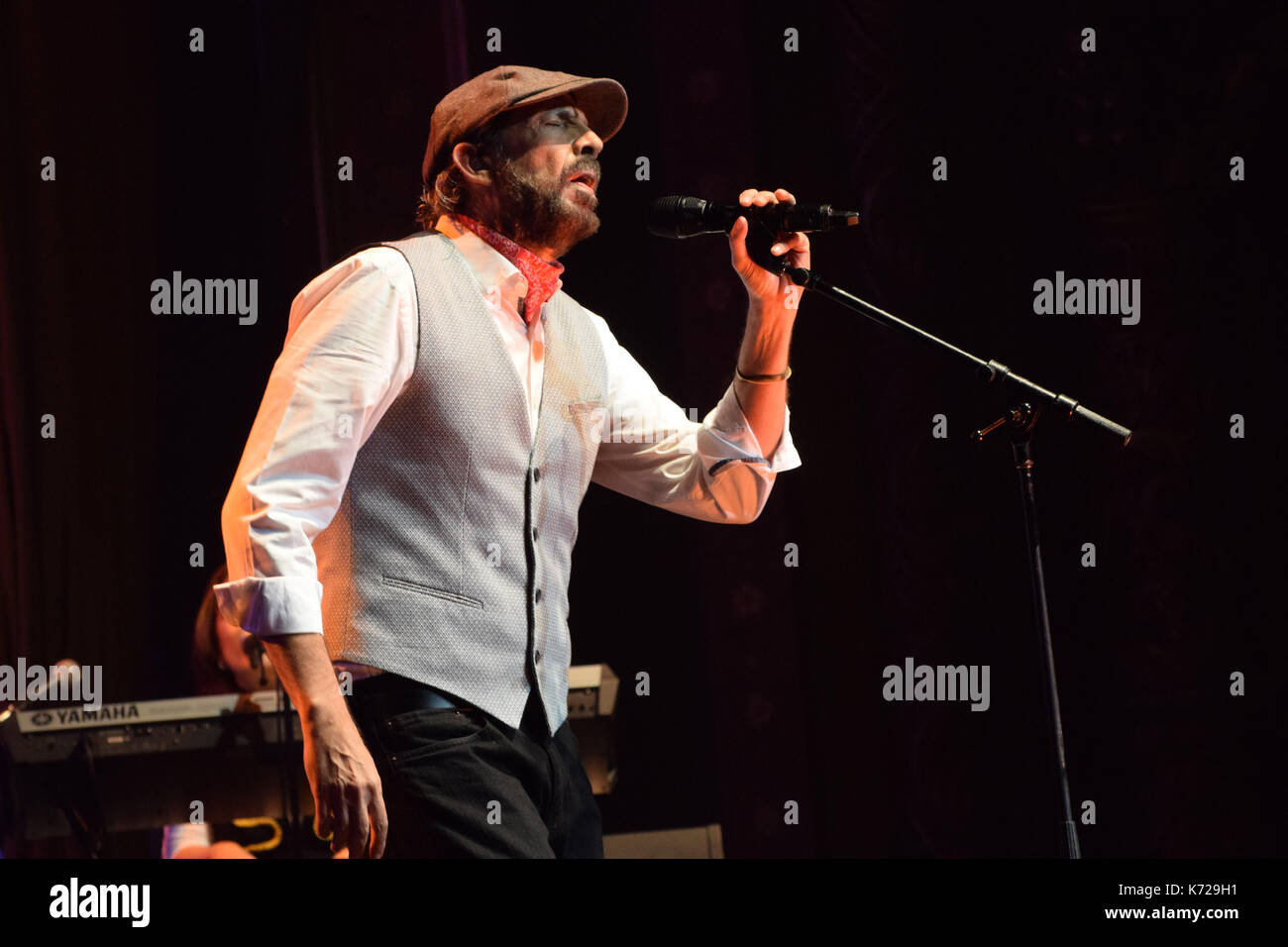 New York, USA. 14th Sep, 2017. Juan Luis Guerra performs at The United Palace Theatre in New York City during his Todo Tiene Su Hora Tour on September 14, 2017. Credit: Edwin Garcia/MediaPunch/Alamy Live News Stock Photo