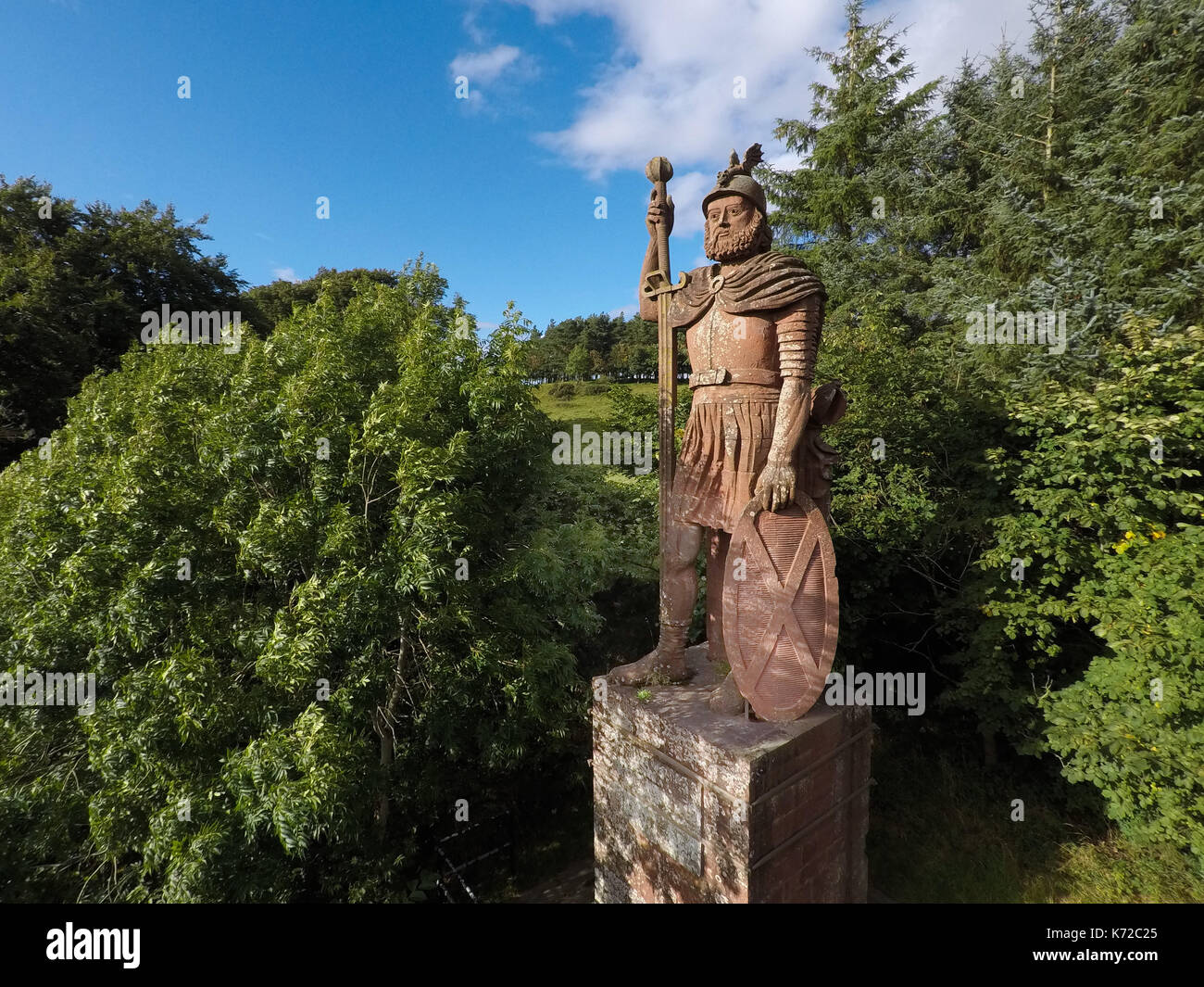 The Wallace monument in the Scottish Borders on the Bemersyde estate near Dryburgh and Scott's View Stock Photo