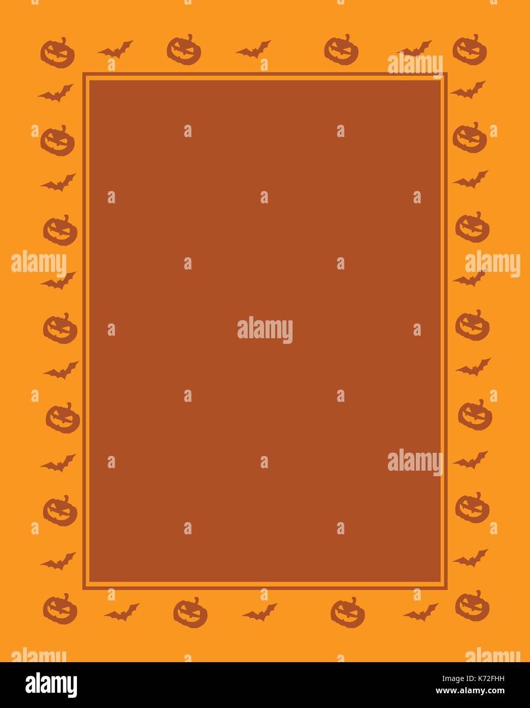 Halloween frame with orange background Stock Vector Image & Art - Alamy