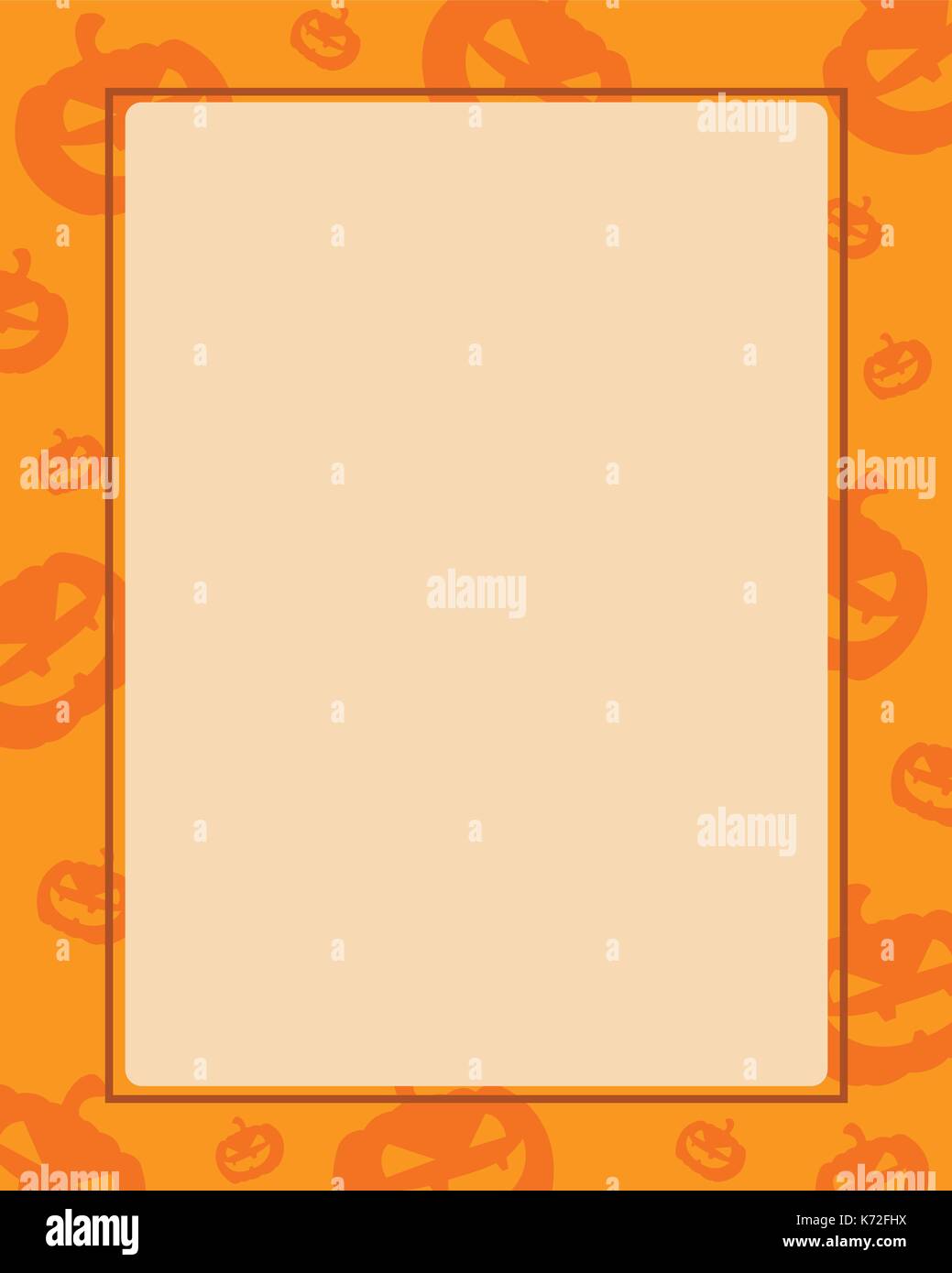 Halloween frame with orange background Stock Vector Image & Art - Alamy