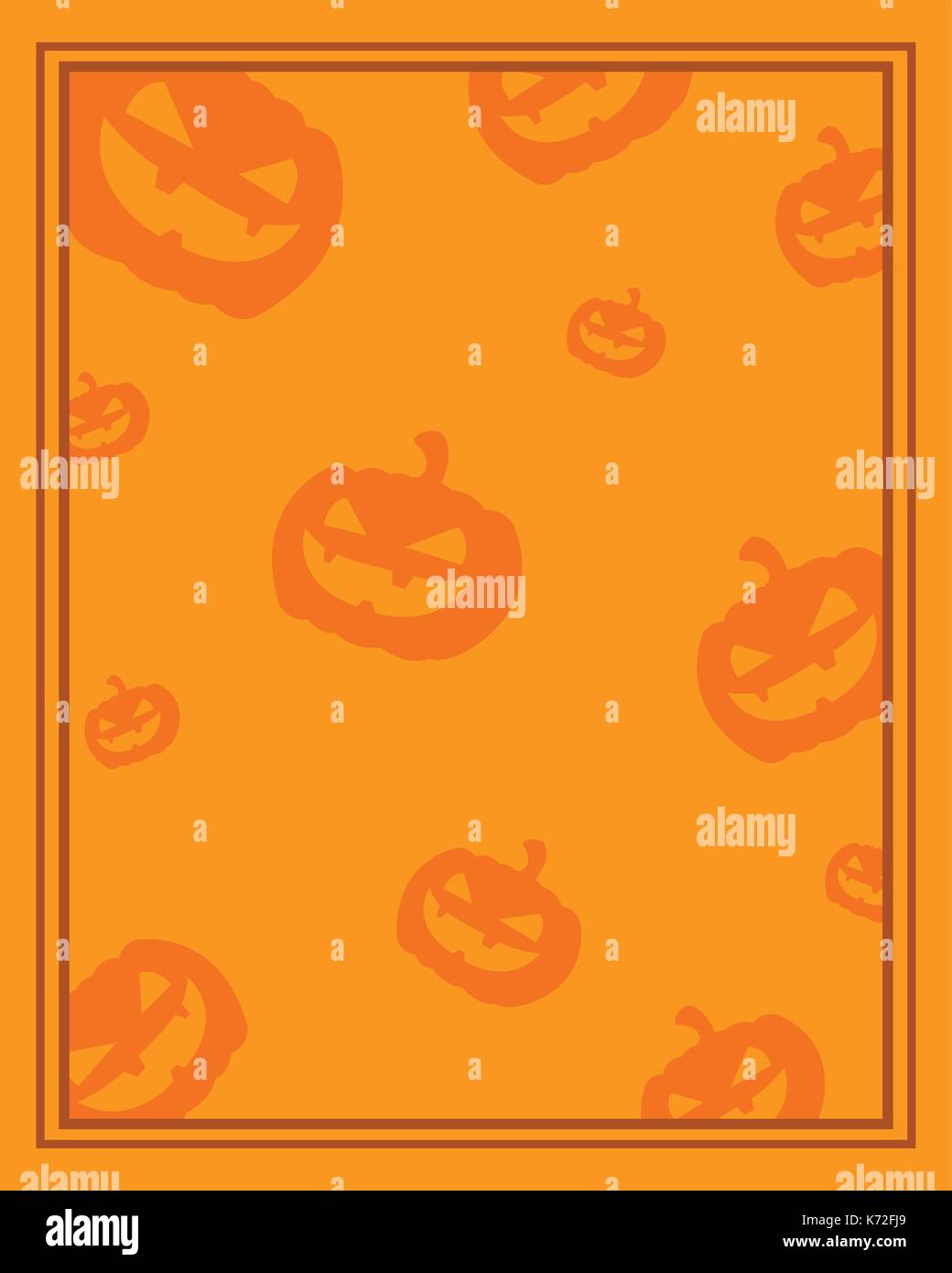 Halloween frame with orange background Stock Vector Image & Art - Alamy