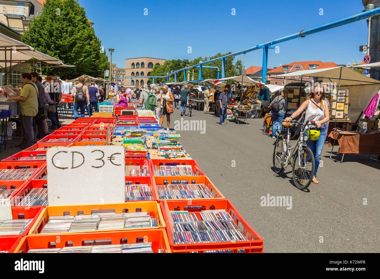 Germany, Berlin, East Berlin, Mitte district, Am Kupfergraben 2, antiques market and books from the Bode museum every weekend Stock Photo
