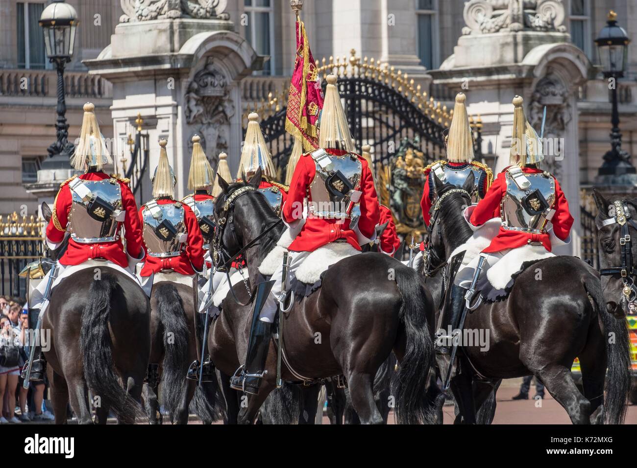 United Kingdom, London, Buckingham palace, the changing of the Guard Stock Photo