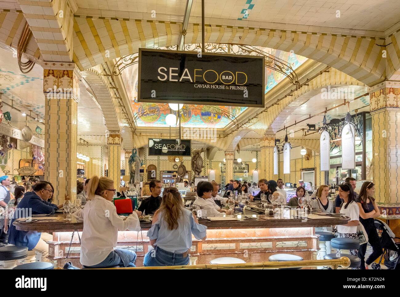 United Kingdom, London, Harrods department store, food and restaurant department Stock Photo