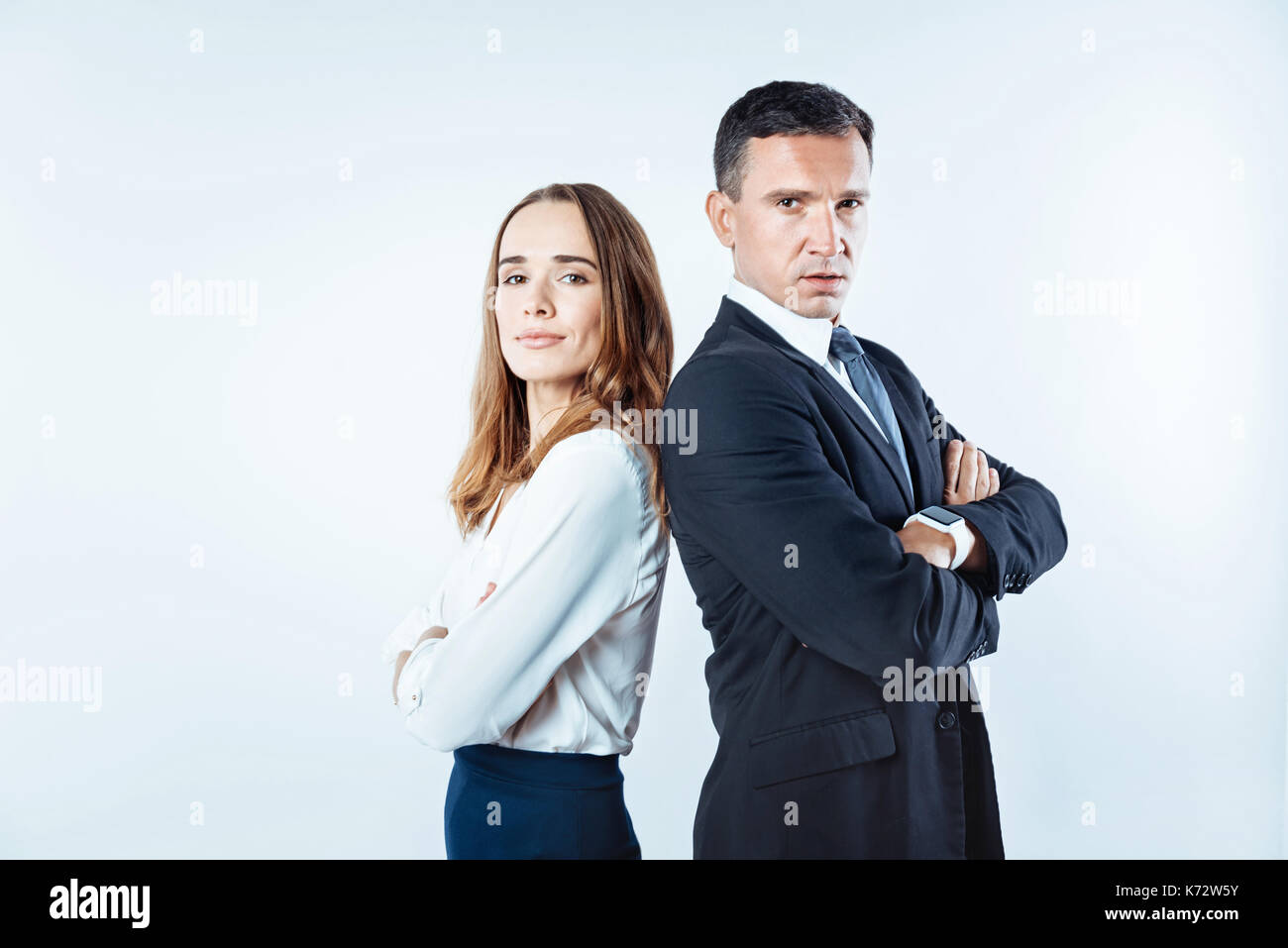 Successful business people posing together Stock Photo