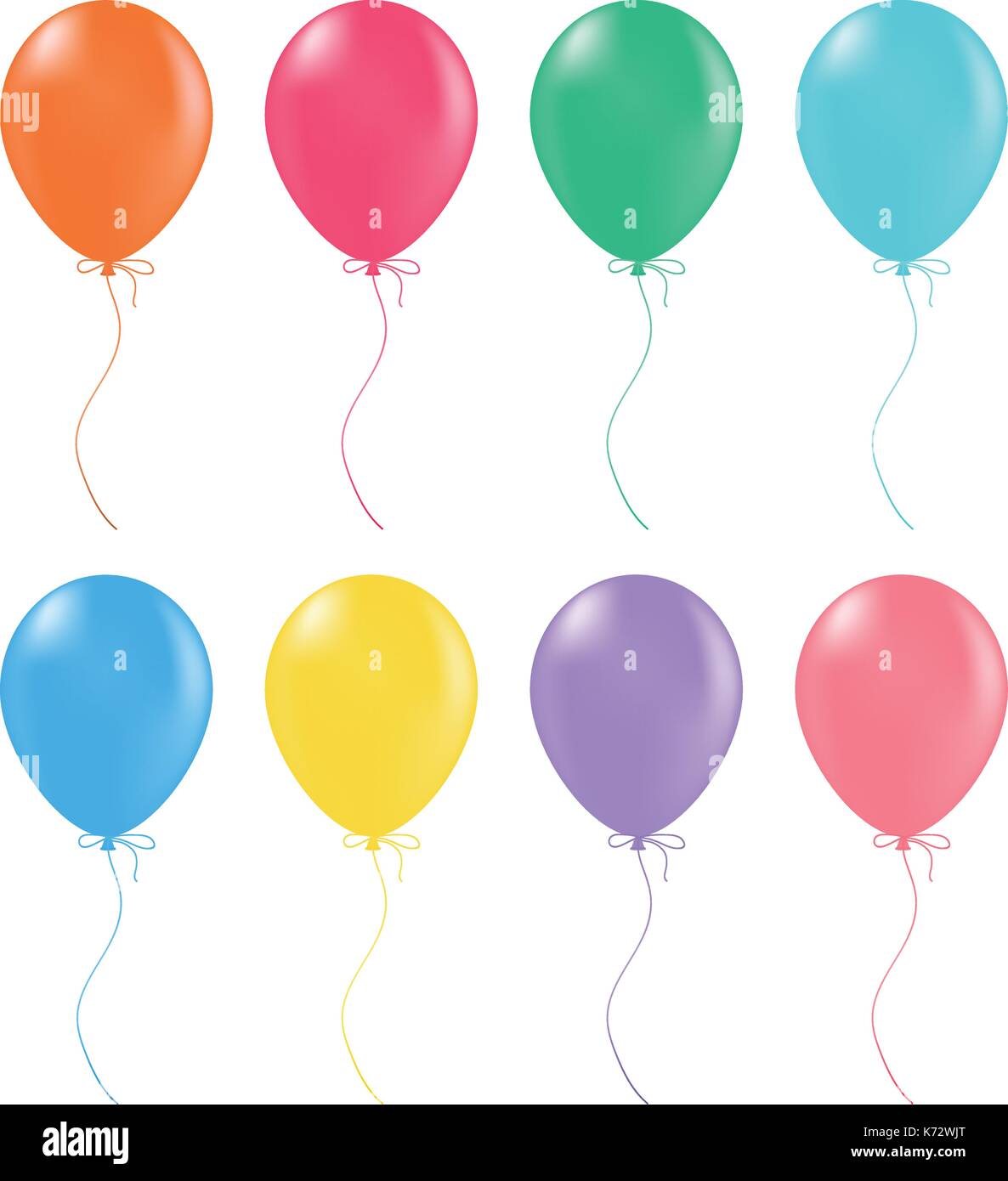 Colorful floating balloons isolated on Stock Vector Images - Alamy
