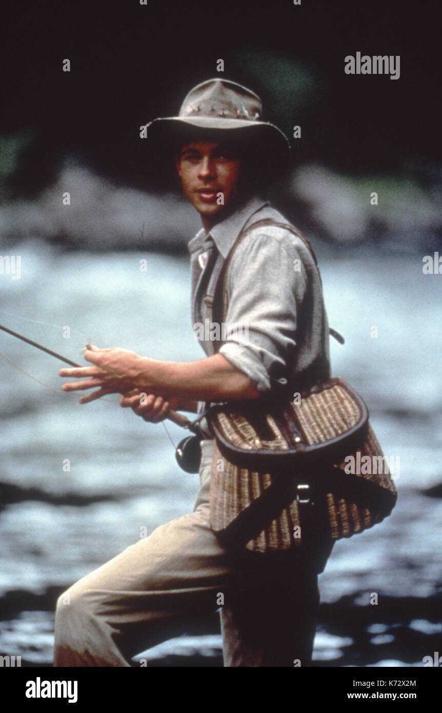A River Runs Through It  Year : 1992 - USA  Director : Robert Redford  Brad Pitt    .  It is forbidden to reproduce the photograph out of context of the promotion of the film. It must be credited to the Film Company and/or the photographer assigned by or authorized by/allowed on the set by the Film Company. Restricted to Editorial Use. Photo12 does not grant publicity rights of the persons represented. Stock Photo