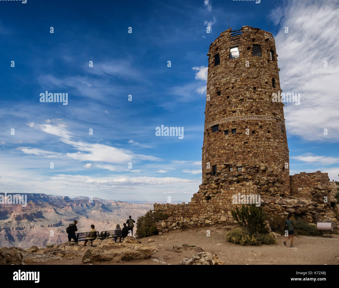 Hopi watch tower at Grand Canyon, south rim, Arizona USA Stock Photo ...