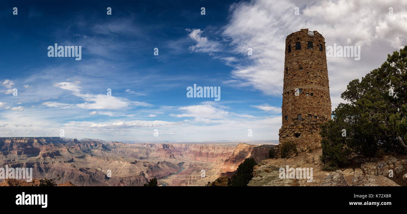 Hopi watch tower at Grand Canyon, south rim, Arizona USA Stock Photo ...