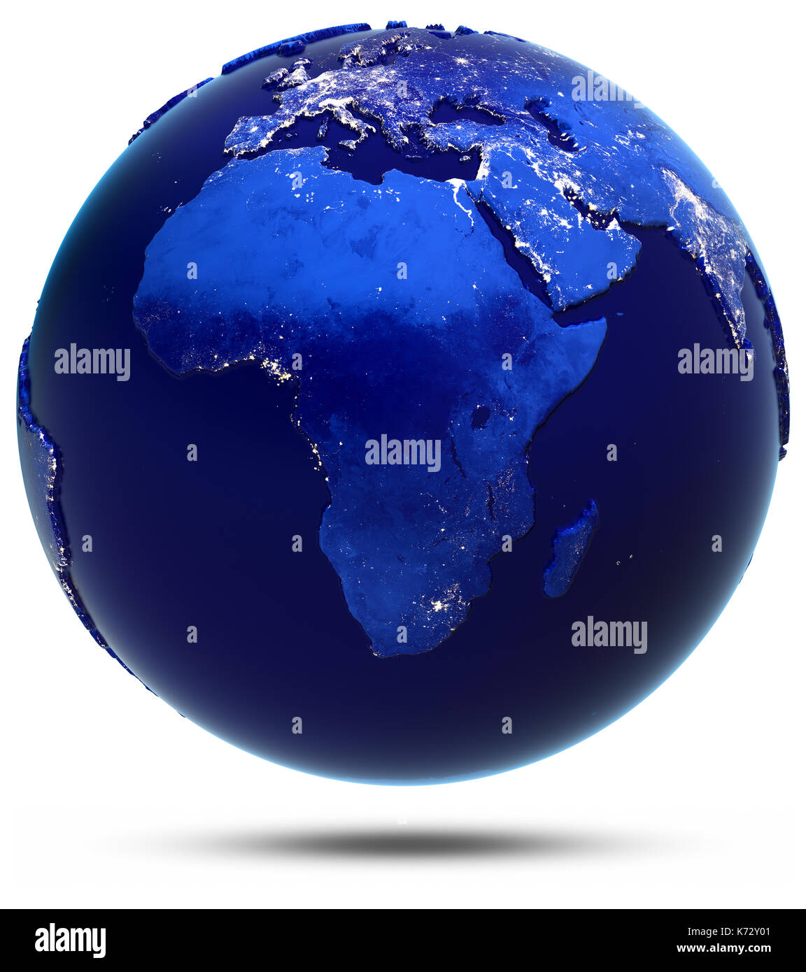 Africa continent and countries 3d rendering Stock Photo