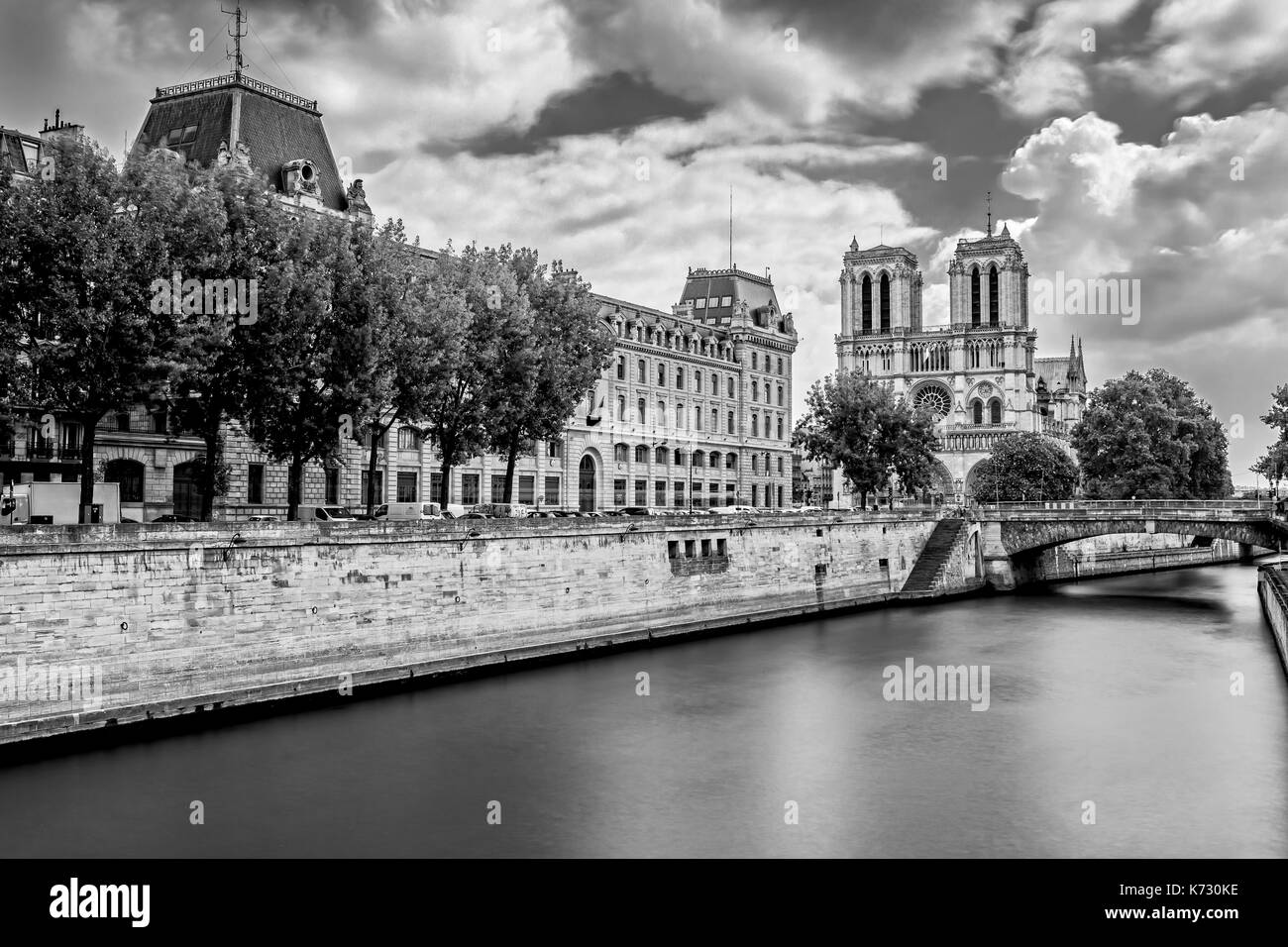 Notre Dame on the Ile de la Cite in Paris, France Stock Photo