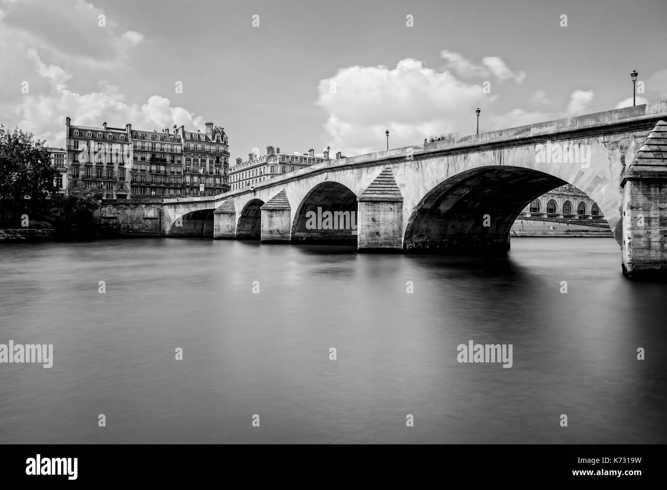 Pont Royal Bridge and the Seine in Paris Stock Photo