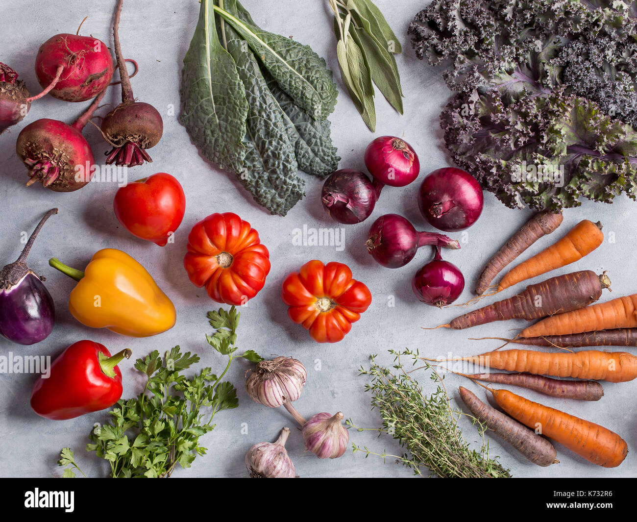 Vegetables and herbs background Stock Photo Alamy