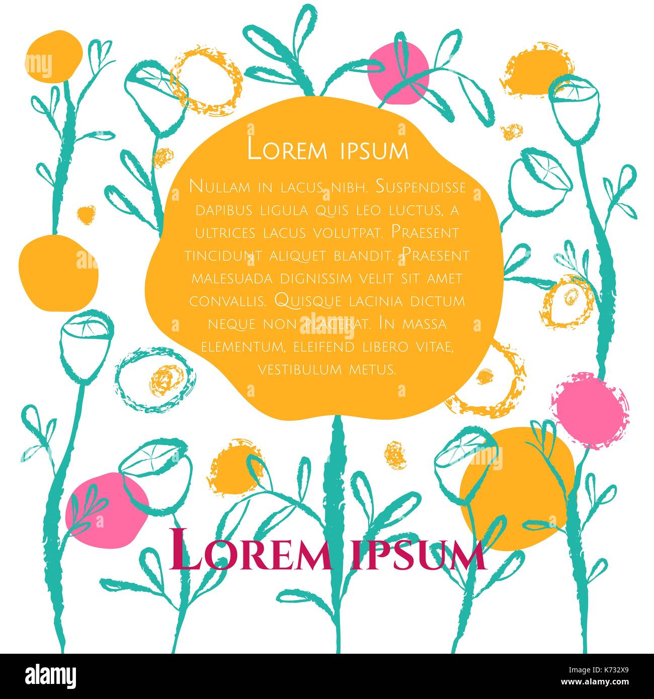 floral poster card Stock Vector Image & Art Alamy