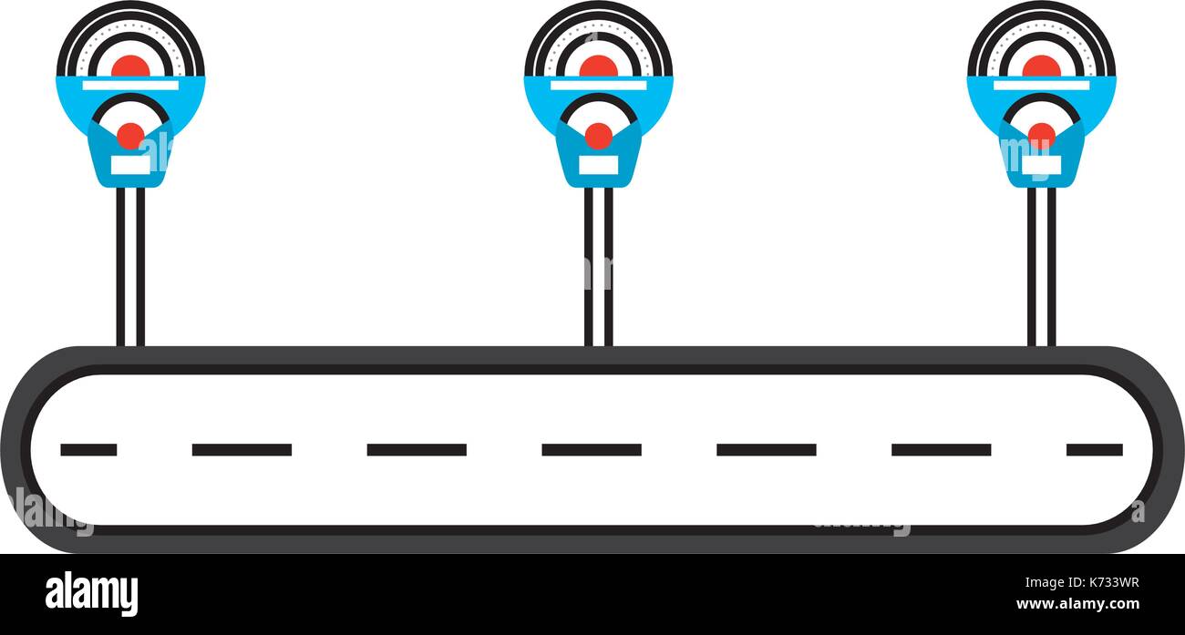 street parking meters zone traffic equipment Stock Vector Image & Art