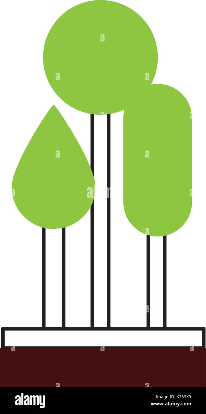 three tree natural foliage park plant forest Stock Vector Image & Art Alamy