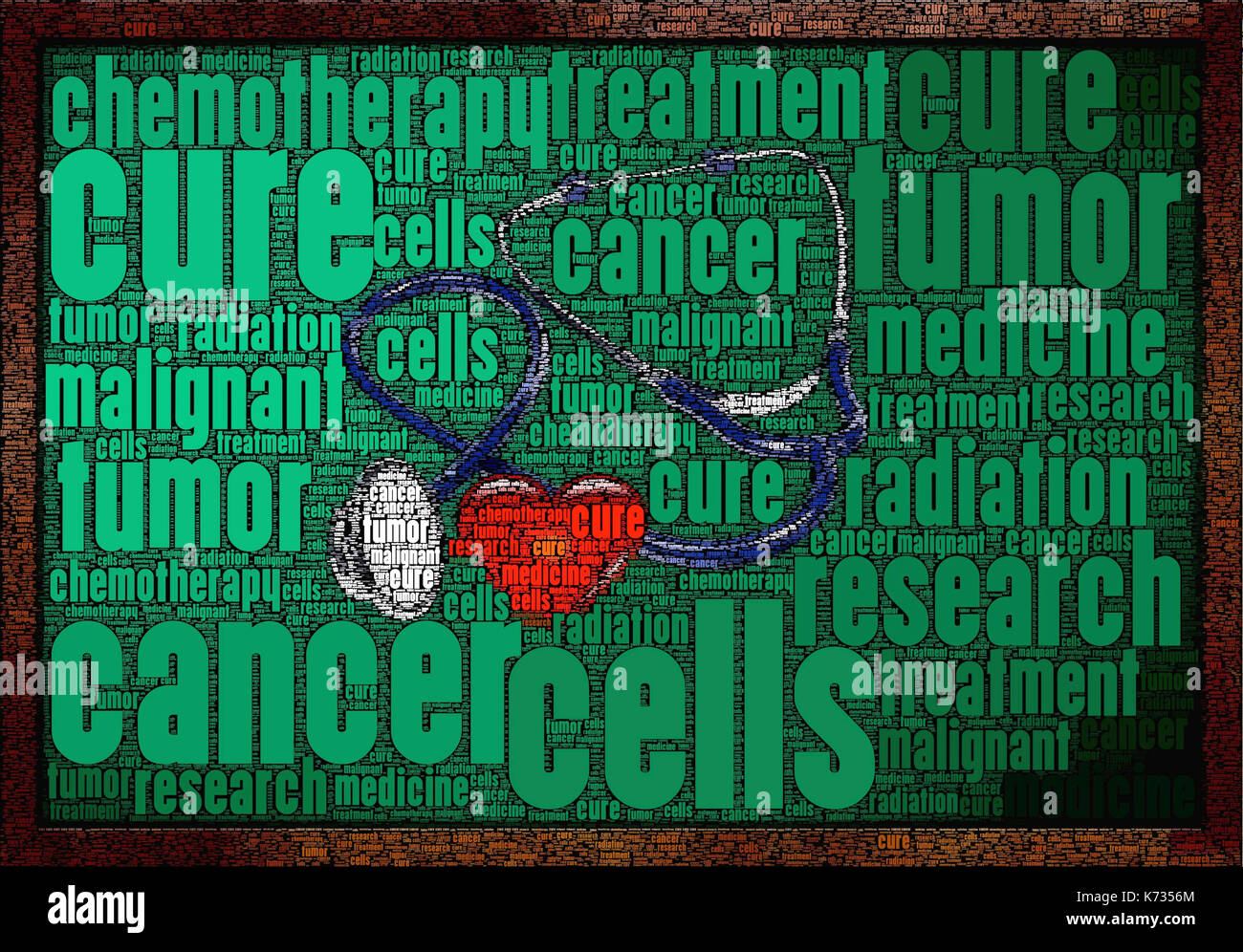 Medical art made only from words about the subject Stock Photo Alamy