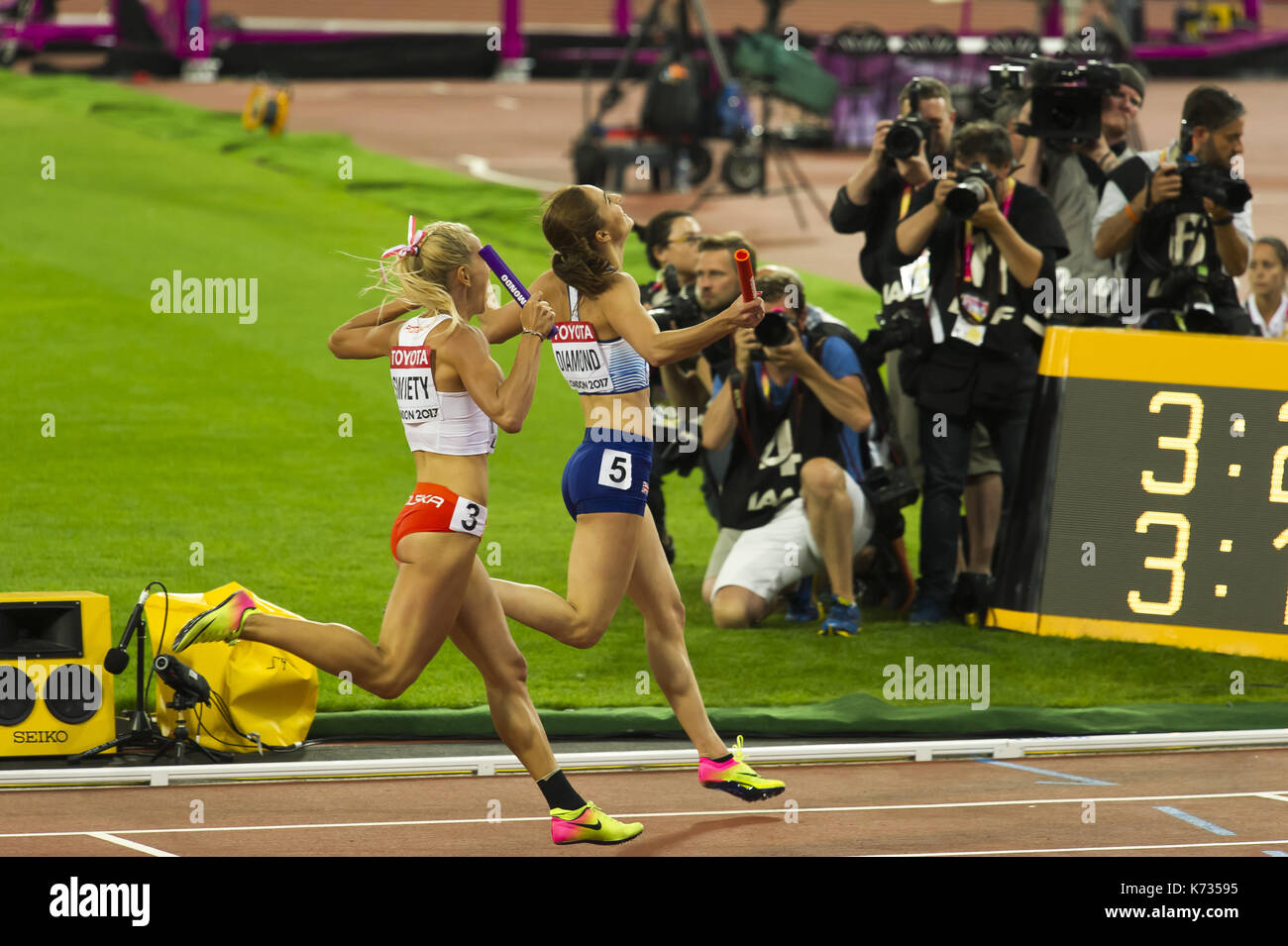 IAAF World Championships London 2017 - Women's 4 x 400m relay Finals  Featuring: Emily Diamond Where: London, United Kingdom When: 13 Aug 2017 Credit: WENN.com Stock Photo