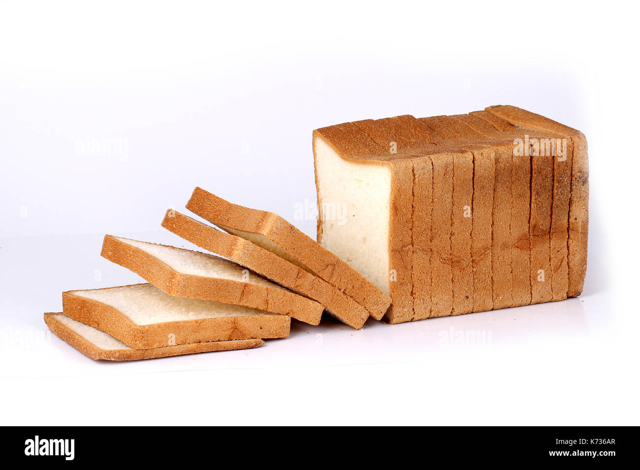 sliced bread isolated on white background Stock Photo - Alamy