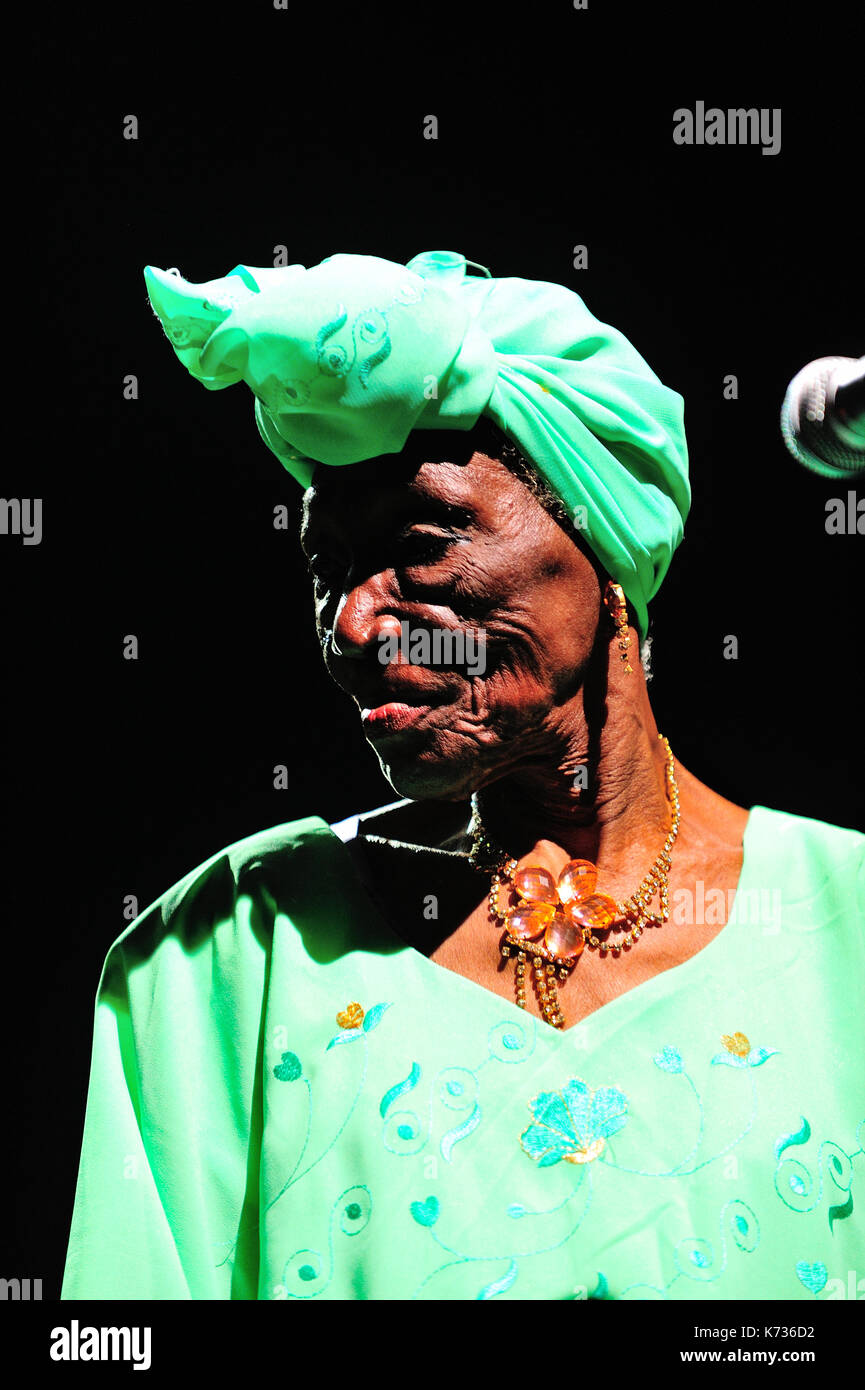 Bi Kidude, Fatuma binti Baraka (born 1910 in Zanzibar Sultanate, 17 April 2013) is a Tanzanian singer, representative of the musical genre taarab. Stock Photo