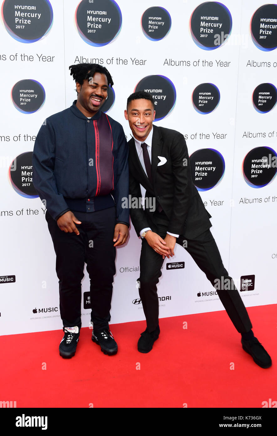 Sampha and Loyle Carner attending the 2017 Hyundai Mercury Music Prize