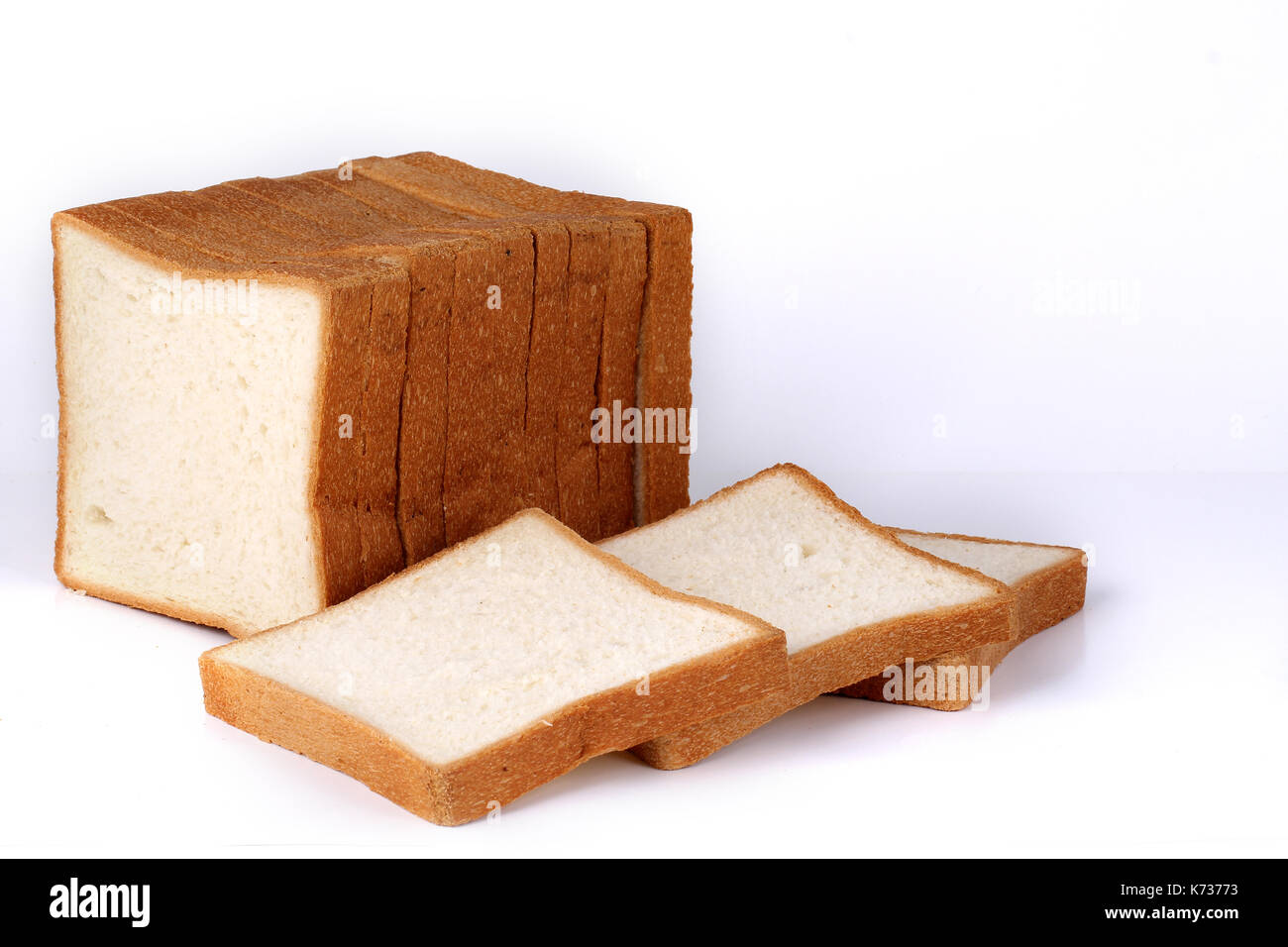 sliced bread isolated on white background Stock Photo - Alamy
