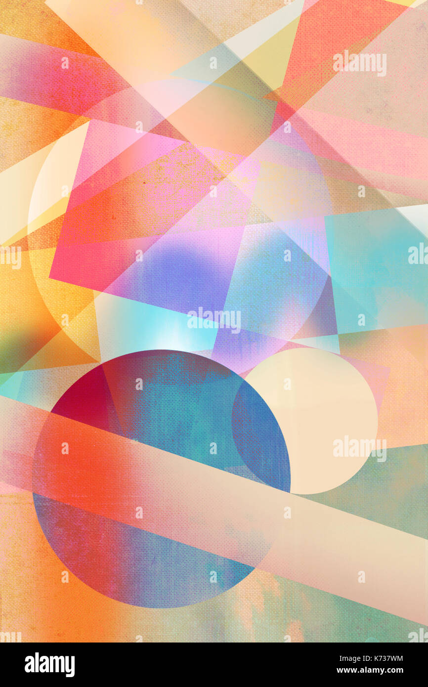 Abstract background with geometrical shapes Stock Photo