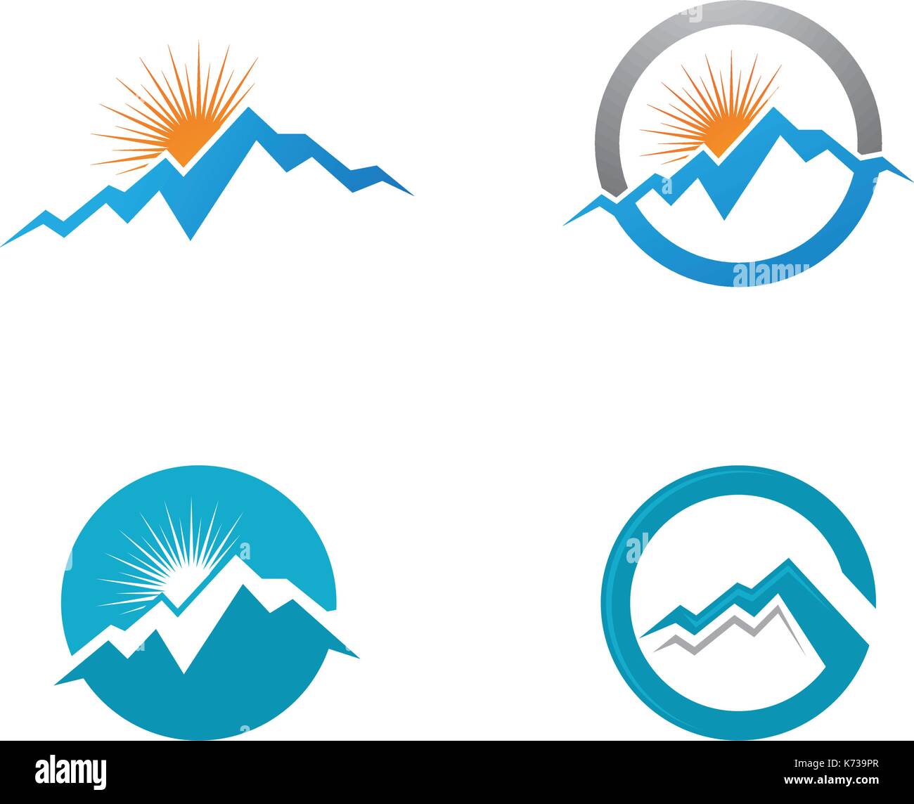 Mountain vector icon illustration design template Stock Vector Image ...
