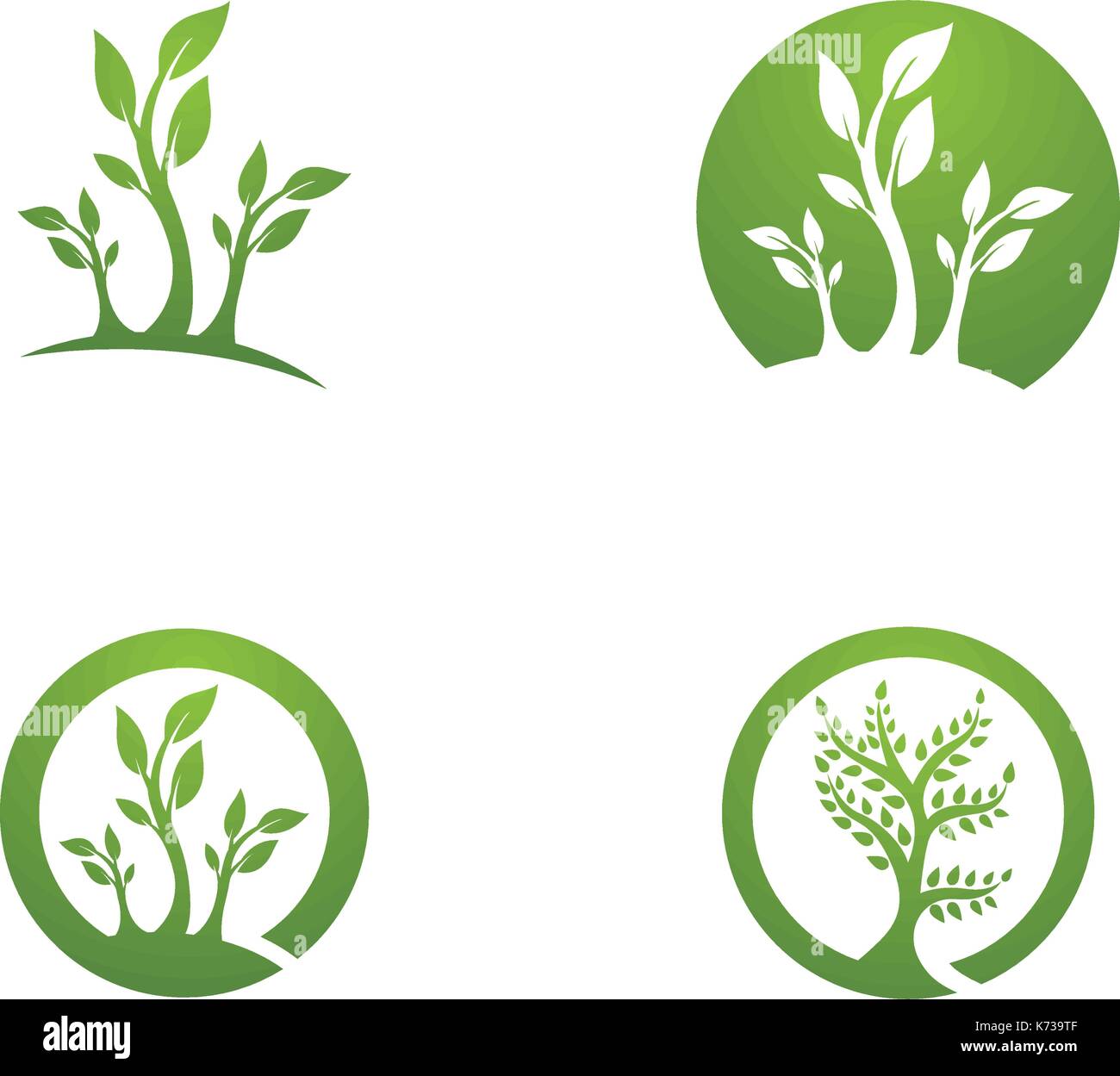 Logos of green tree leaf ecology nature element vector icon Stock ...