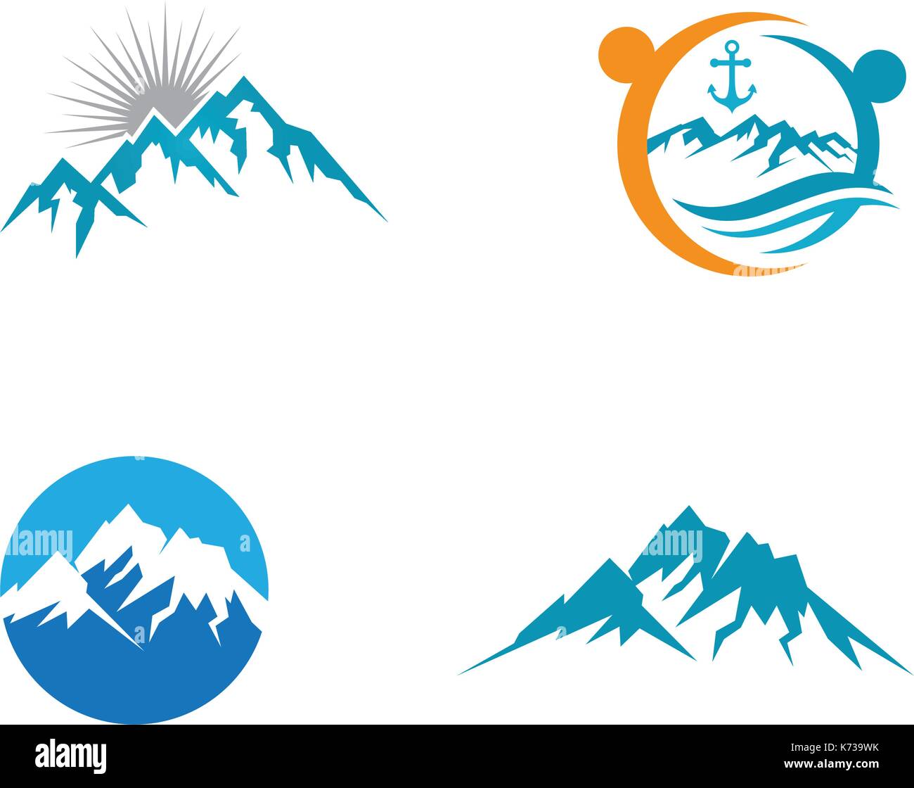 Mountain vector icon illustration design template Stock Vector Image ...