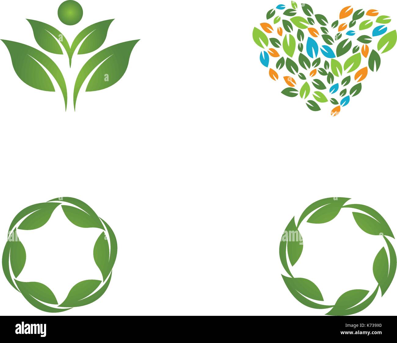 Logos of green tree leaf ecology nature element vector icon Stock ...