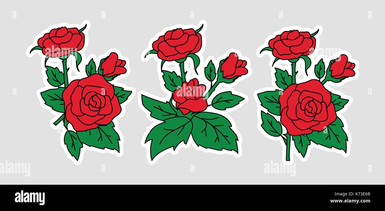 Fashion patch badges set Stock Vector