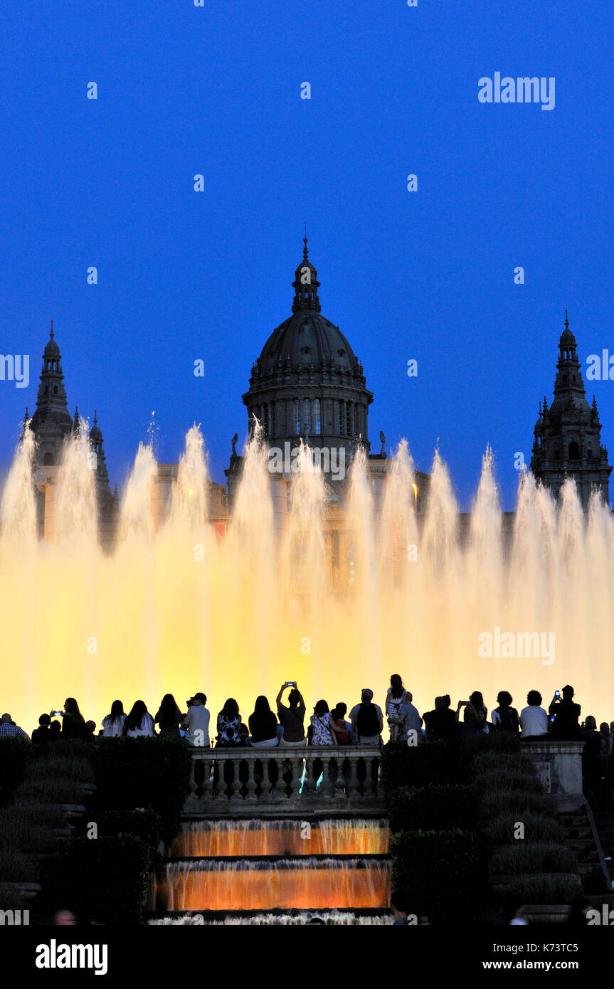 Magic Fountain of Montjuïc. Barcelona, Catalonia, Spain Stock Photo