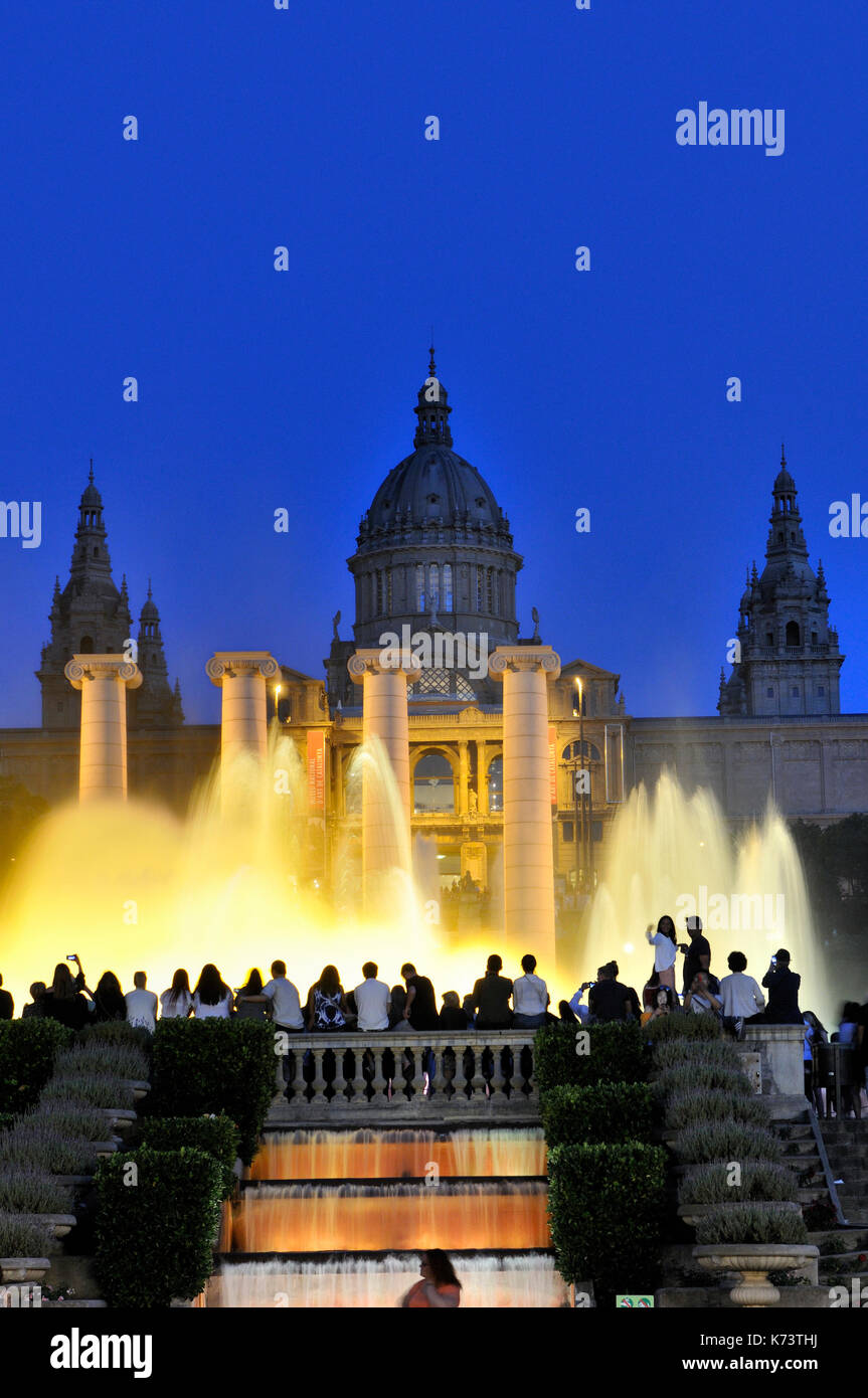 Magic Fountain of Montjuïc. Barcelona, Catalonia, Spain Stock Photo