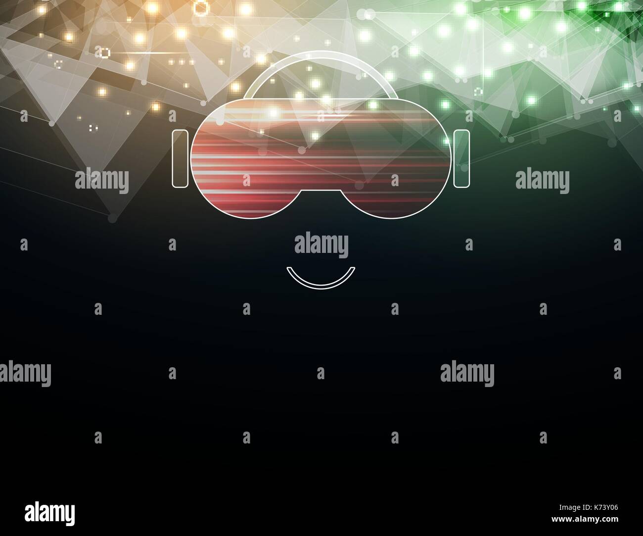 virtual reality in life future technology abstract background Stock ...