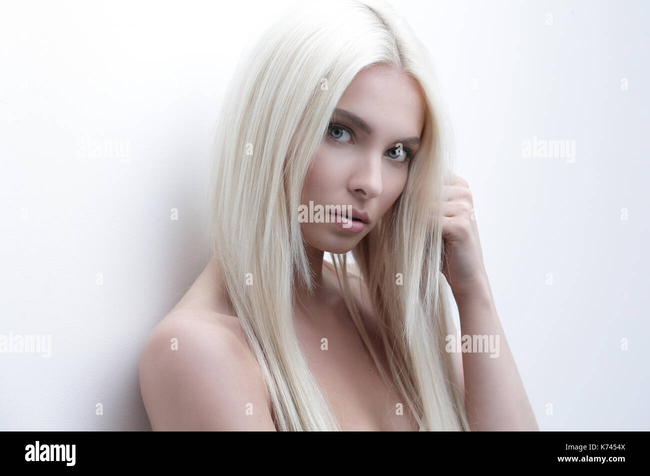Close-up portrait of a sad beautiful woman Stock Photo - Alamy