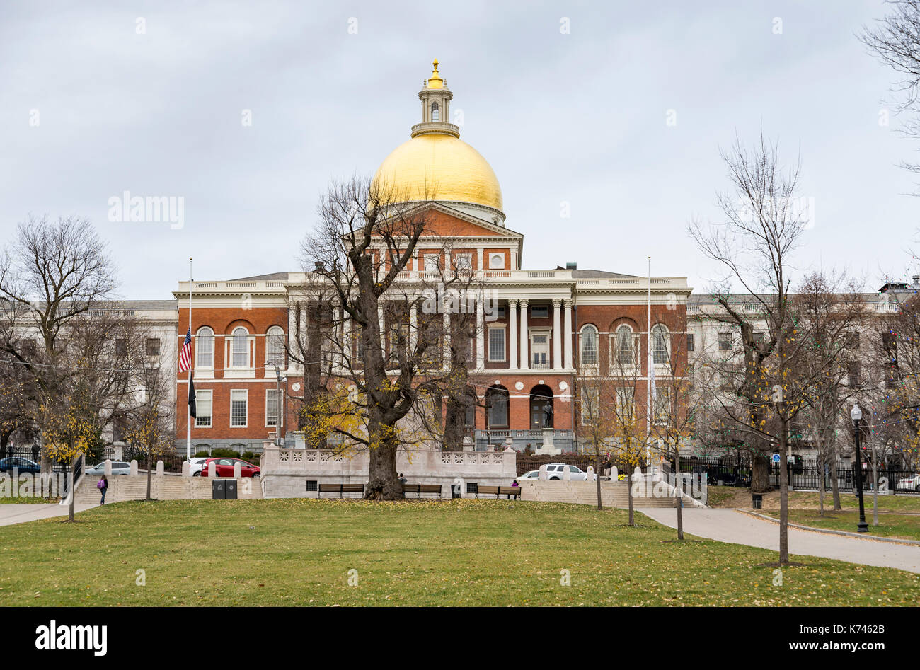 Massachusetts State House Stock Photo