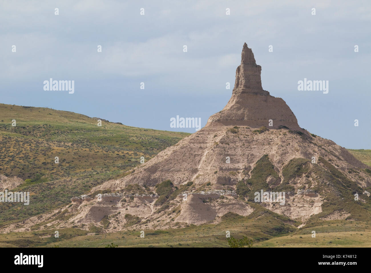 Chimney Rock In Nebraska Stock Photo