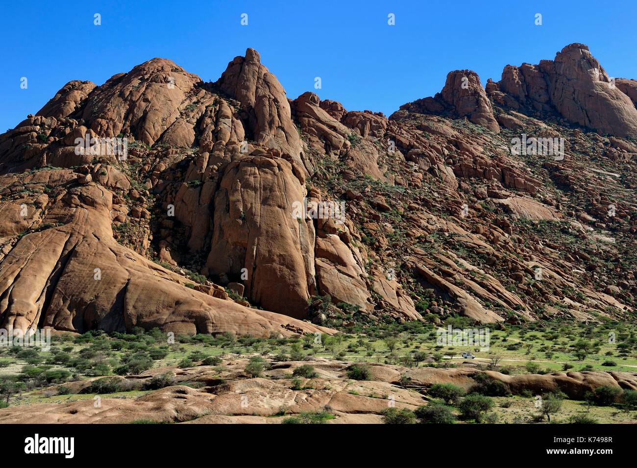 Namibia, Erongo region, Damaraland, the Great Spitzkoppe or Spitzkop (1784 m), granite mountain in the Namib Desert Stock Photo