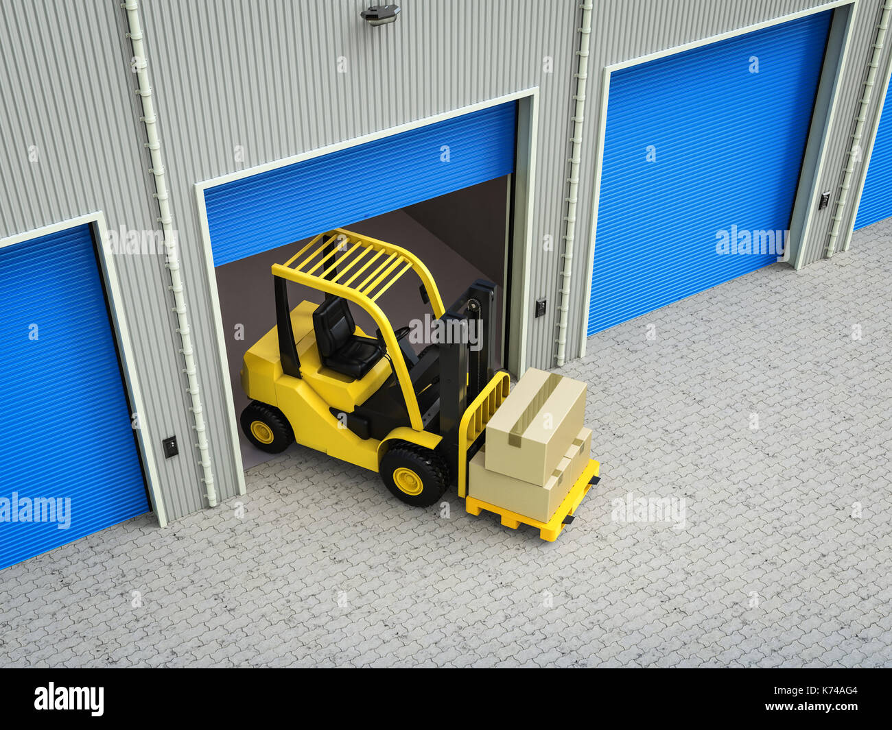 Forklift load boxes hi-res stock photography and images - Alamy