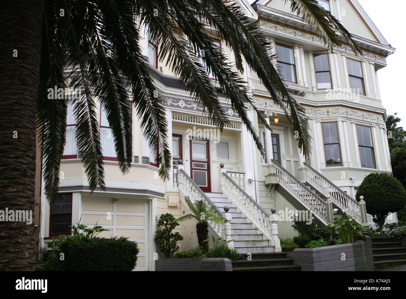Painted Ladies (Victorian Row Houses in San Francisco, CA) Stock Photo
