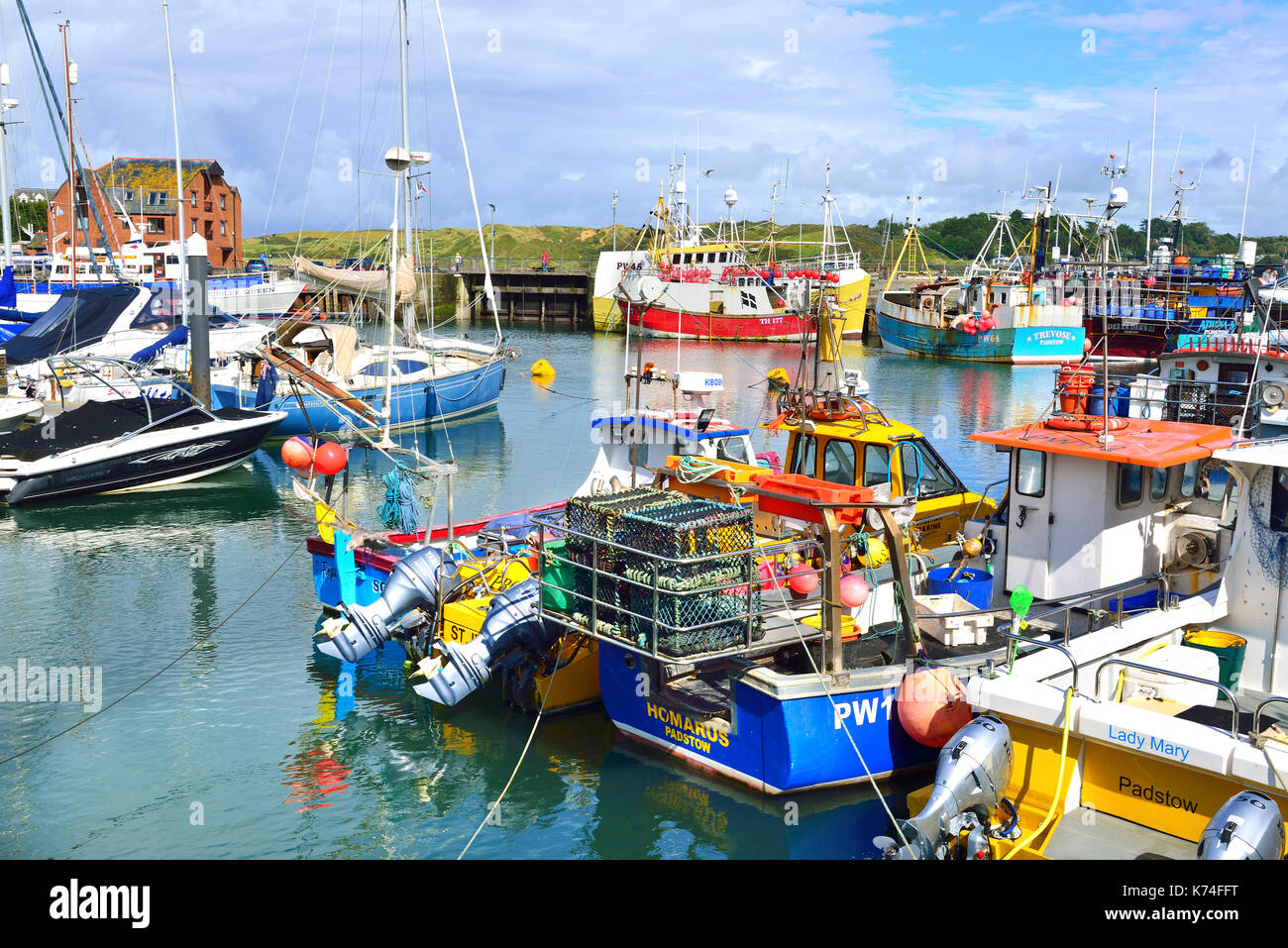 Padstow's ancient harbour. Founded in 1538 the harbour is a busy