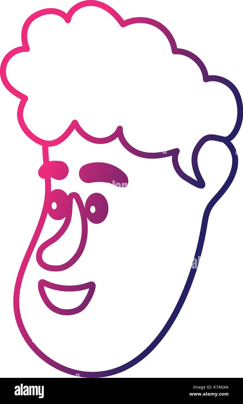 line avatar man face with hairstyle design Stock Vector Image & Art - Alamy