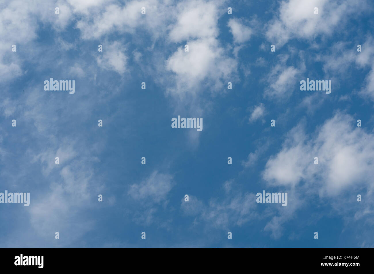 Beautiful sky with few clouds for backgrounds. Stock Photo