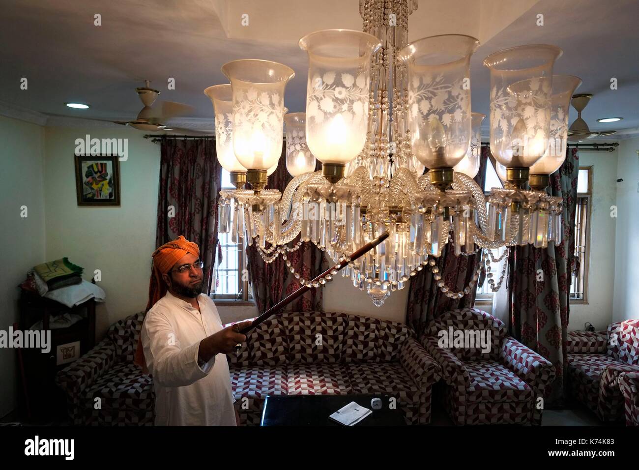 India, Telangana, Hyderabad, at Moudji's house filled with Belgian